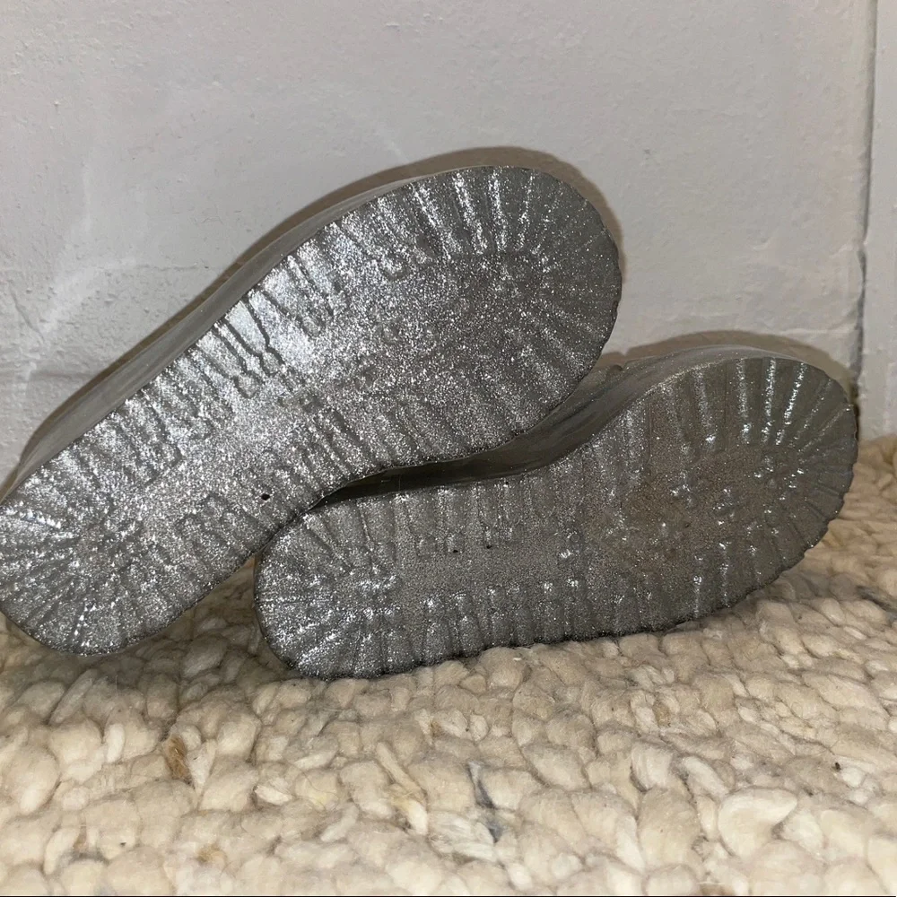 Pandora Silver Glitter Platform Sandals